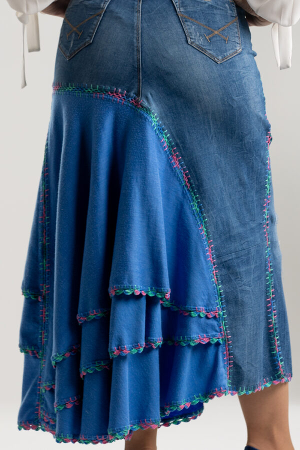 Eco-Chic Transformation: The CAROLINA Denim-to-Skirt Design