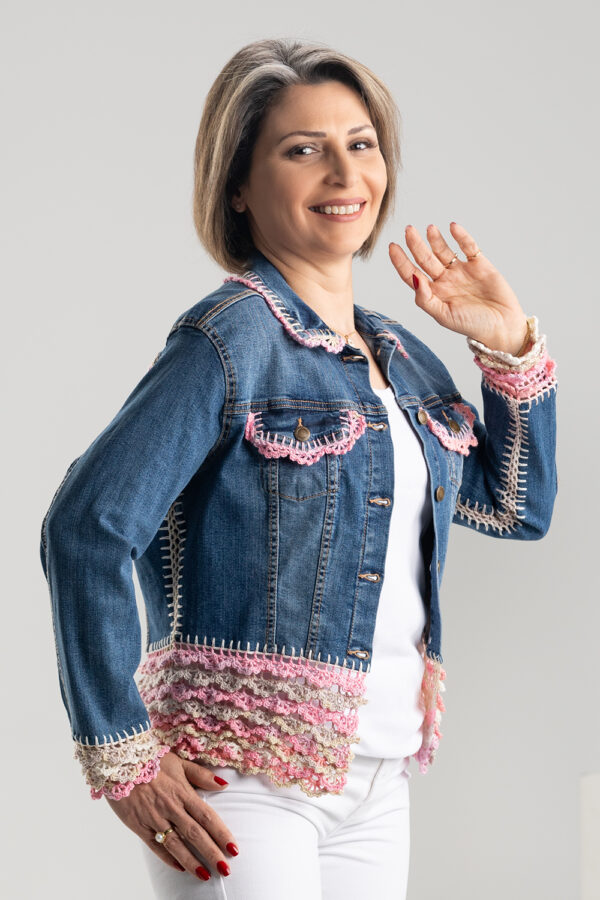 Fashionable PINK Jeans Jacket