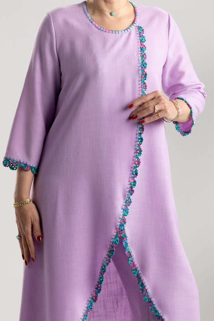 Regal Lavender Elegance: PRINCESS Cotton Couture with Silken Crochet