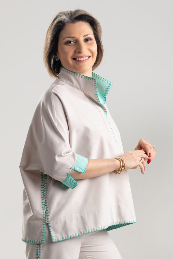 GEM Allure: Chic Cotton & Golden Silk Fusion