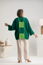 Dilettante Top In Crepe & Silk Crochet Details